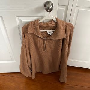 Aerie Quarter Zip waffle sweater